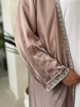 Load image into Gallery viewer, Safiya Silver Embellished Abaya
