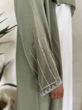 Load image into Gallery viewer, Safiya Silver Embellished Abaya
