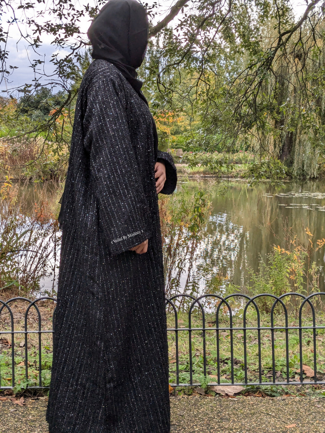 Winter Twill Abaya - Black