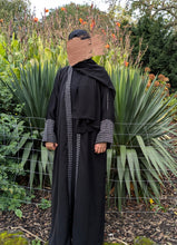 Load image into Gallery viewer, Winter Checkered Twill Sleeve Abaya
